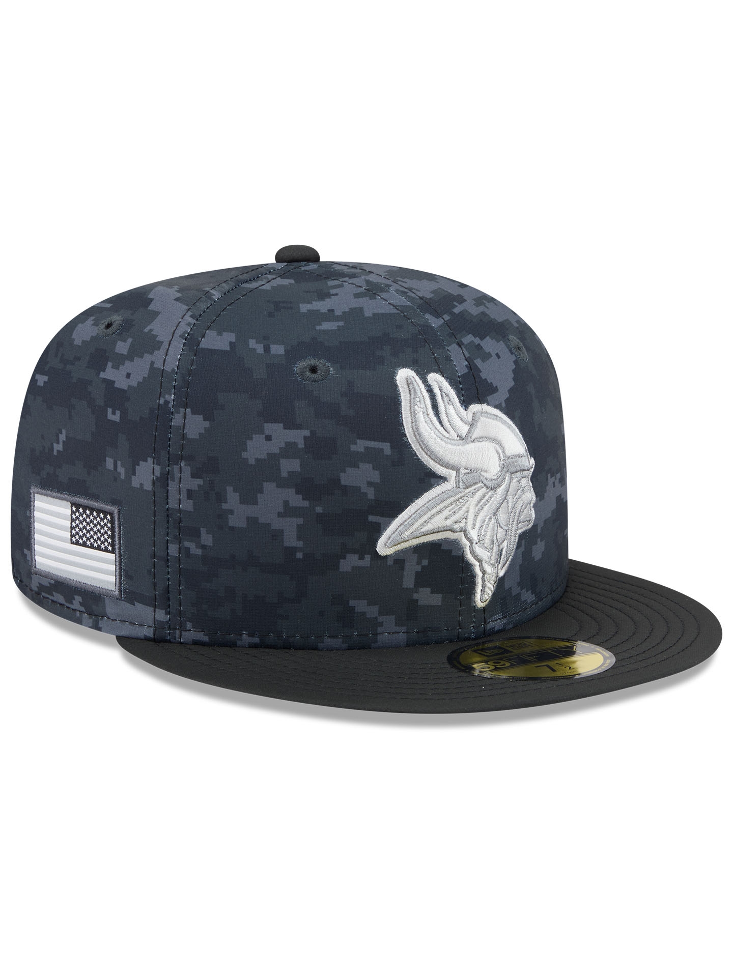 Minnesota Vikings 2026 NFL Salute to Service 59FIFTY Fitted Cap Schwarz