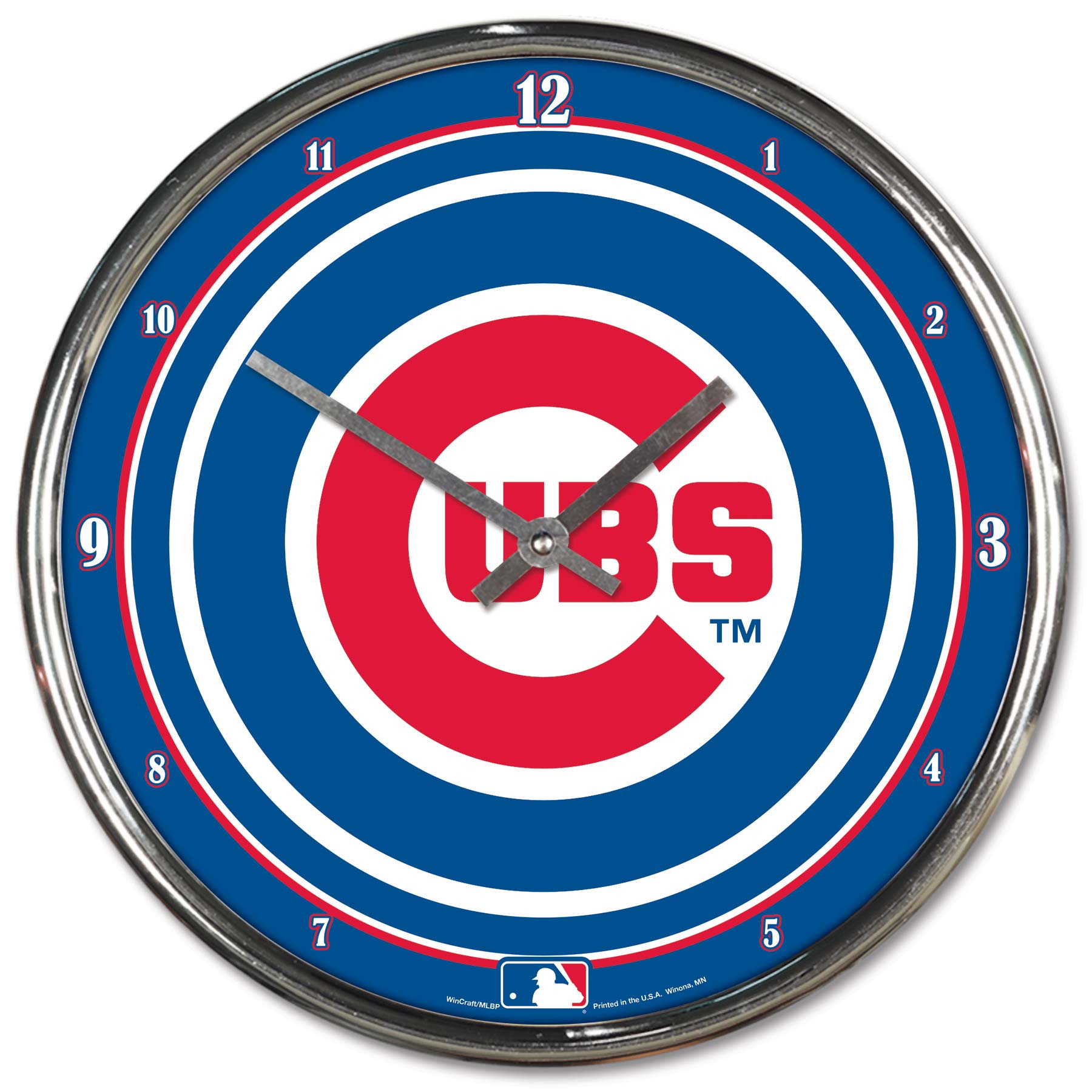 Chicago Cubs WinCraft Chrome MLB Wanduhr