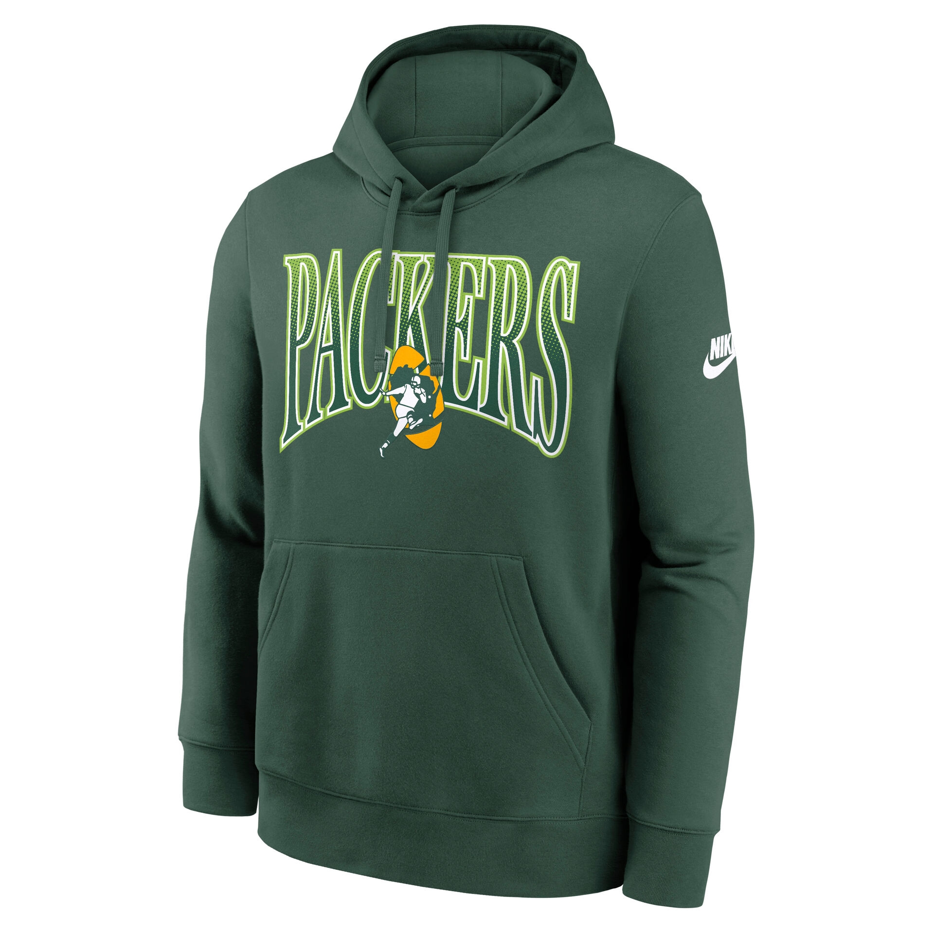 Green Bay Packers Throwback Full Blitz Club NFL Hoodie Grün