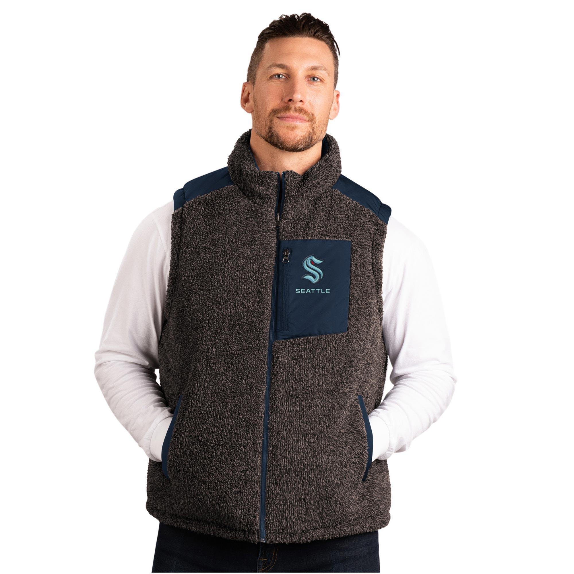 Seattle Kraken G-III NHL Reversible Sherpa Winter Weste