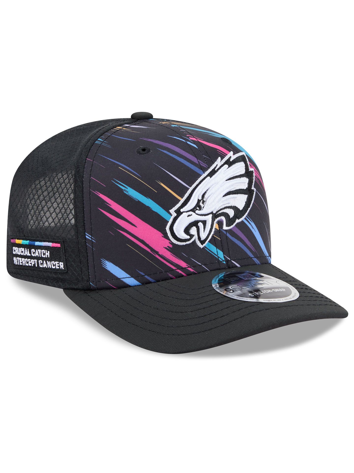 Philadelphia Eagles 2026 NFL Crucial Catch 9SEVENTY Stretch-Snap Trucker Cap