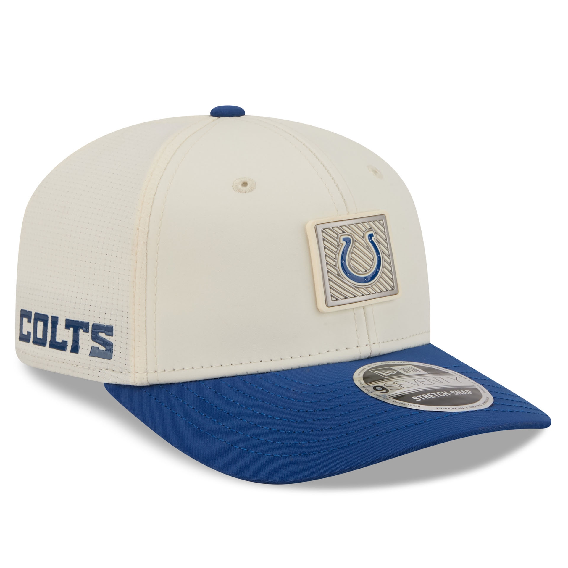 Indianapolis Colts 2026 NFL Training Camp 9SEVENTY Stretch-Snap Cap Cream/Blue