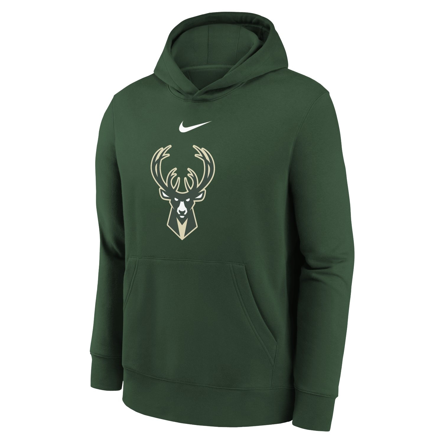 Milwaukee Bucks NBA Logo Nike Club Hoodie Grün (YOUTH)
