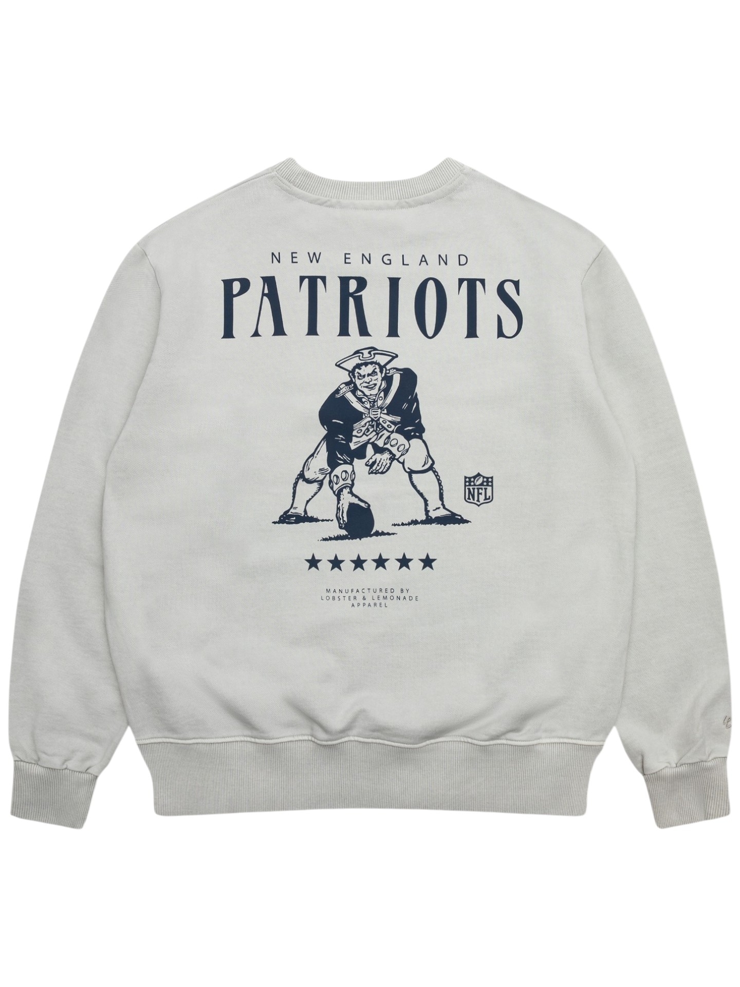 New England Patriots L&L '96 Classics NFL Crewneck Sweater Grau