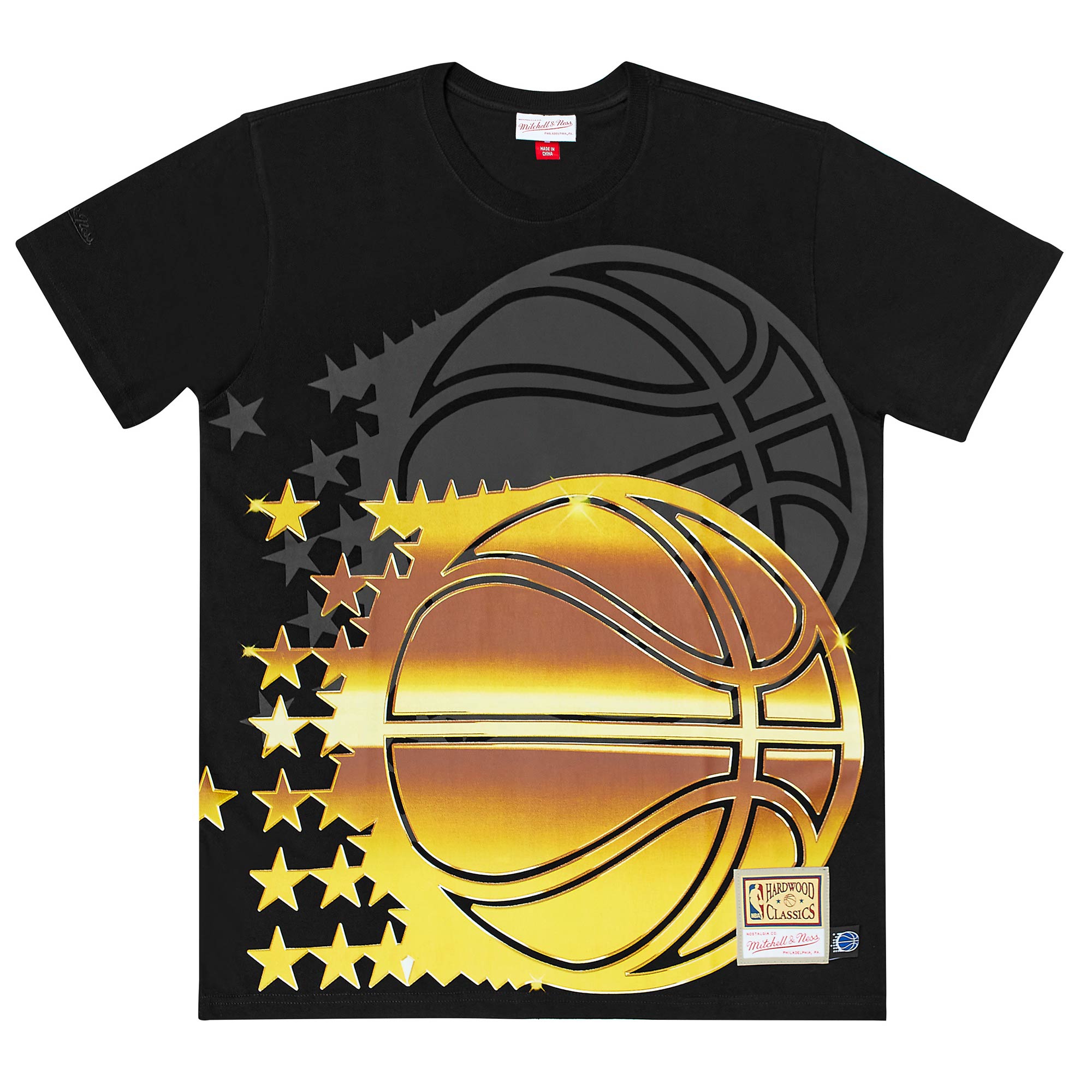 Orlando Magic Big Face 4.0 Heavyweight Mitchell & Ness NBA T-Shirt Schwarz