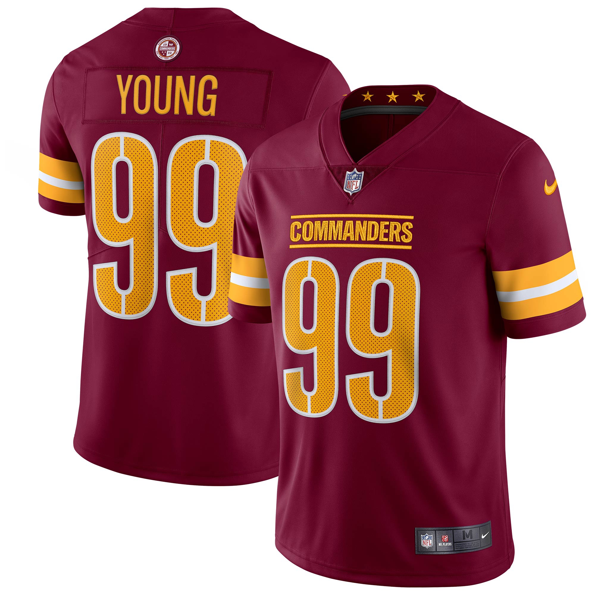 Chase Young #99 Washington Commanders Nike Vapor Limited NFL Trikot Rot