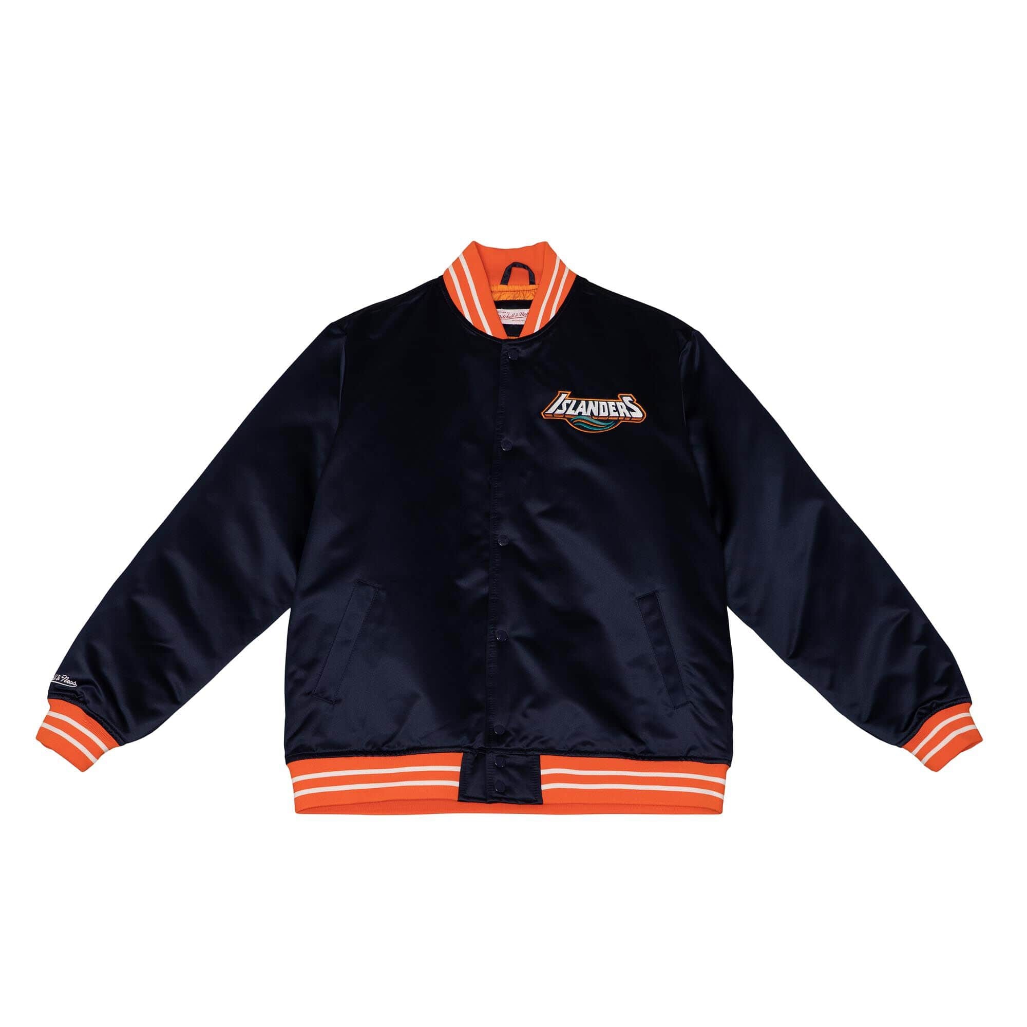 New York Islanders Heavyweight Satin Mitchell & Ness NHL Jacke Navy